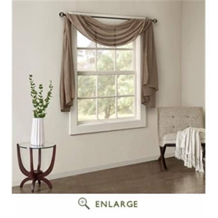 Madison Park Madison Park MP40-4513 42 x 216 in. Harper Solid Crushed Scarf Sheer; Taupe MP40-4513